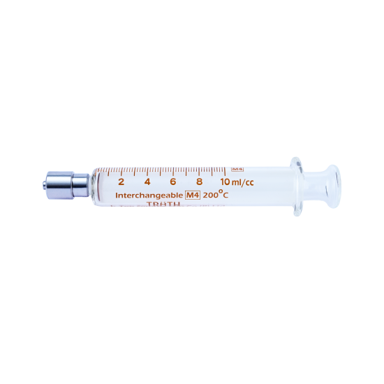 Truth Interchangeable Glass Syringe (Stainless Steel Luer Lock Tip) SS-CL 10ml, (Pack of 1)