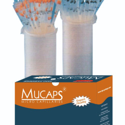 MUCAPS Graduated Capillary with Blue Colour Code Capacity 150µL (Pack of 250)