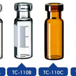 Colpak ND 11 Crimp Neck Vials 12 x 32mm,9mm PP Blue Knurled Short Screw Thread Cap Bonded Septas, 12 x 32mm, Clear Glass, 1st Hydrol Class, Wide Opening