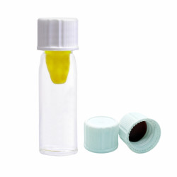 Colpak 0.5ml Micro Storage Clear open Bottom U-Tube Vials White cap with Liner, Height 52mm, Micro Storage Vials (High Recovery) for Custom Synthesis & Pharmaceuticals Impurities (U-Tube Vials) (Pack of 100)