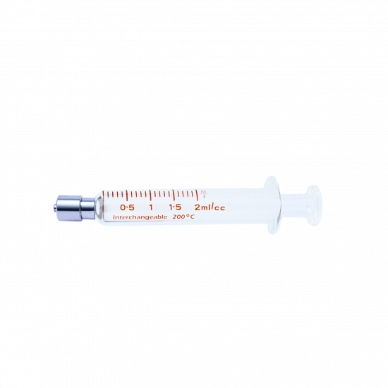 TRUTH Interchangeable Glass Syringe (Metal Luer Lock Tip) CL 2ml, (Pack of 1)