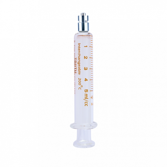 TRUTH Interchangeable Glass Syringe (Metal Luer Lock Tip) CL 5ml, (Pack of 1)